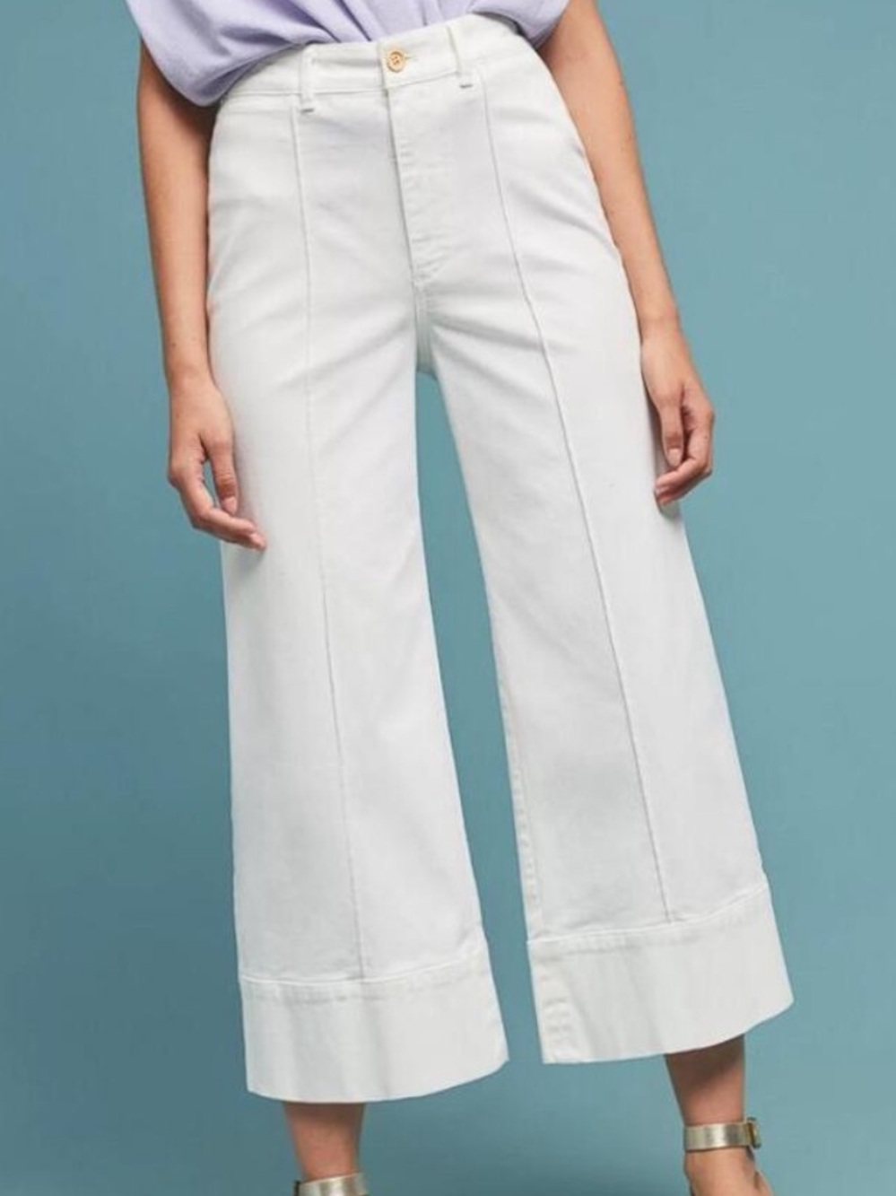 Anthropologie White Chino Pants - Picture 2 of 7